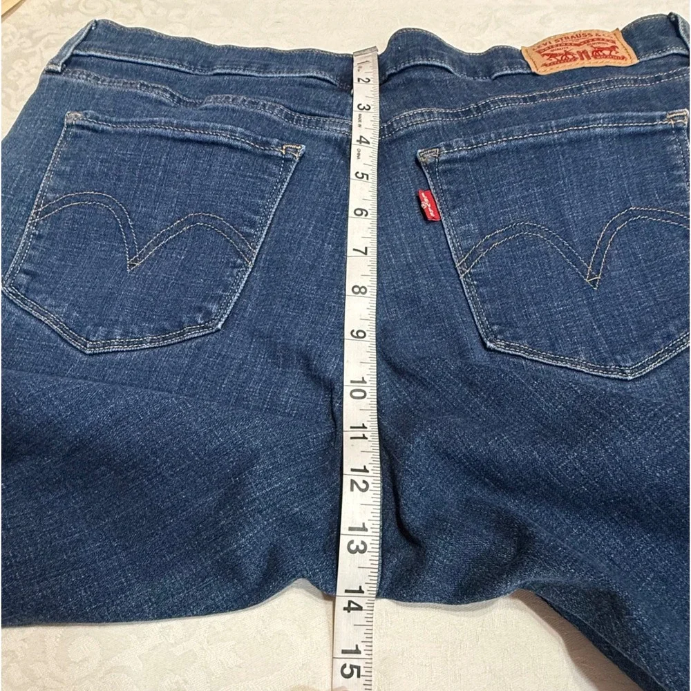 Levi's Classic Straight Jeans Womens 31 Dark Wash Blue Denim Stretch Classic